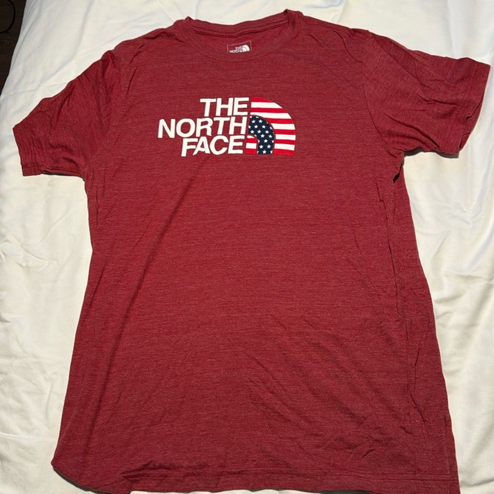 The north face American flag pattern tshirt